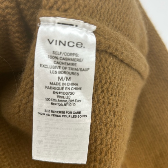Vince Women's Off Gauge 100% Cashmere Brown Boat Neck Sweater In Women's Medium - Picture 5 of 13